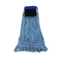 Mops | Boardwalk BWK903BL Loop-End Cotton with Scrub Pad Mop Head - Large (12/Carton) image number 1