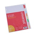  | Universal UNV20819 11 in. x 8.5 in. 8-Tab Deluxe Write-On/Erasable Tab Index - White, Assorted Tabs (1 Set) image number 1