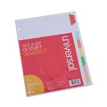 Office Jansan | Universal UNV20819 11 in. x 8.5 in. 8-Tab Deluxe Write-On/Erasable Tab Index - White, Assorted Tabs (1 Set) image number 1