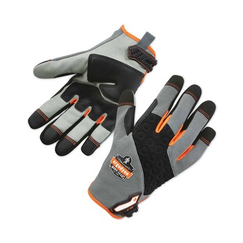 Ergodyne ProFlex 710 9 in. Long Heavy-Duty Mechanics Gloves - Small Gray (1-Pair)