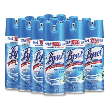 LYSOL Brand 19200-02845 12.5 oz. Aerosol Spring Waterfall Liquid Disinfectant Spray (12/Carton)