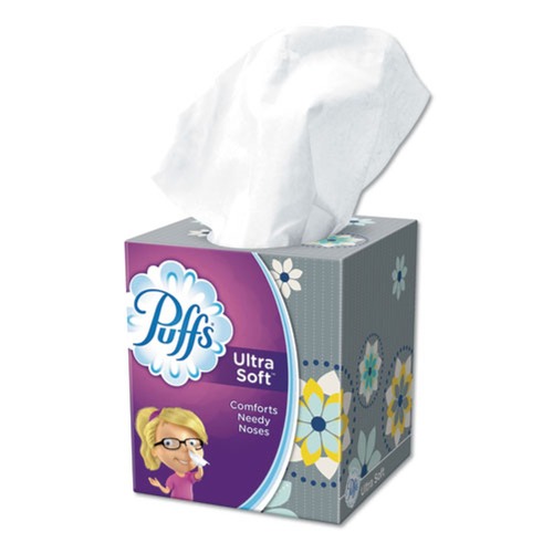 Cleaning & Janitorial Supplies | Puffs 35038 Ultra Soft And Strong Facial Tissue (24/Carton) image number 0