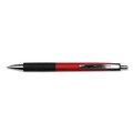 Pens | Universal UNV15542 Medium 1 mm Retractable Red Barrel Comfort Grip Ballpoint Pen - Red Ink (1 Dozen) image number 1