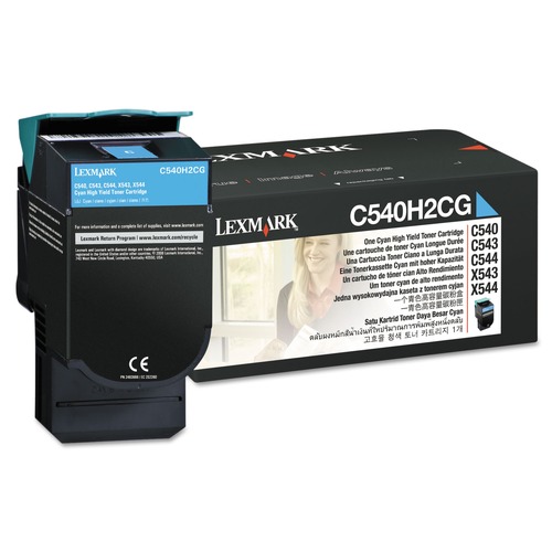 Ink & Toner | Lexmark C540H2CG 2000 Page-Yield High-Yield Toner - Cyan image number 0