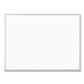 White Boards | U Brands 032U00-01 47 x 35 Melamine Dry Erase Board - White Surface/Silver Frame image number 2