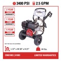 Pressure Washers | Simpson 61083 Clean Machine by SIMPSON 3400 PSI at 2.5 GPM SIMPSON Cold Water Residential Gas Pressure Washer image number 10