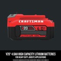 Batteries | Factory Reconditioned Craftsman CMCB204-2 (2-Pack) V20 4 Ah Lithium-Ion Battery image number 4