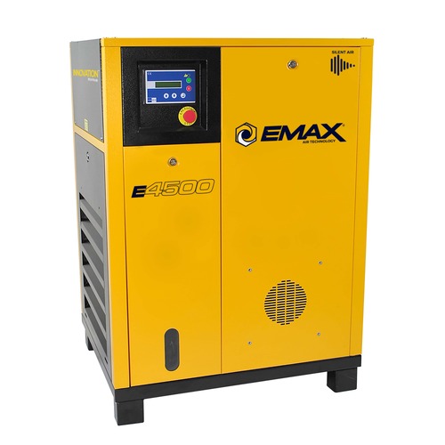 Stationary Air Compressors | EMAX ERS0070003 208V/230V/460V 9 Amp - 18 Amp 3 Phase Corded Rotary Screw Air Compressor image number 0