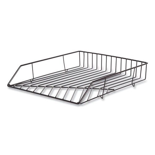 U Brands Vena 10.04 x 12.44 x 2.01 1 Section Paper Tray - Black