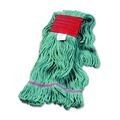 Office Jansan | Boardwalk BWK503GNEA 5 in. Super Loop Cotton/Synthetic Fiber Wet Mop Head - Large, Green image number 0