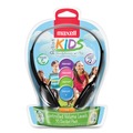 Electronic Adapters & Chargers | Maxell 195004 Kids Safe 4 ft. Cord Headphones with Inline Microphone - Black with Interchangeable Pink/Blue/Silver Caps image number 0