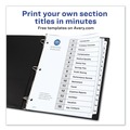 Office Jansan | Avery 11142 Ready Index 11 in. x 8.5 in. 15-Tab 1 to 15 Customizable TOC Dividers - Black Tabs/White (1-Set) image number 3