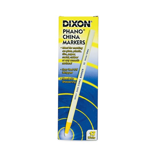 Markers | Dixon X00092 China Marker - White (1-Dozen) image number 0