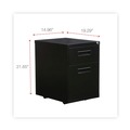 Office Filing Cabinets & Shelves | Alera ALEPABFBL 14.96 in. x 19.29 in. x 21.65 in. 2-Drawers: Box/File Legal/Letter Left or Right File Pedestal - Black image number 9