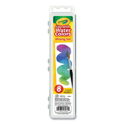 Bulk Savings Pricing 2 | Crayola 53-0081 Palette Tray Watercolor Mixing Set - 7 Assorted Colors (1-Set) image number 0