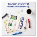 Office Jansan | Avery 07905 Broad Chisel Tip Regular Desk-Style MARKS A LOT Permanent Marker - Assorted Colors (4/Set) image number 4