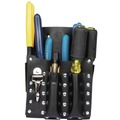 Tool Belts | Klein Tools 5126 5-Pocket Leather Tool Pouch with Knife Snap image number 5