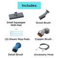 Mops | Black & Decker HSMC1321 120V 5-in-1 Electric Corded Steam Mop and Portable Steamer - Blue and White image number 1