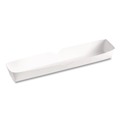 Food Trays, Containers, and Lids | SCT SCH 0711 10.25 in. x 1.5 in. x 1.25 in. Footlong Hot Dog Tray - White (500/Carton) image number 1