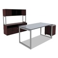 Office Desks & Workstations | Alera ALETT6030WG Reversible 59-3/8 in. x 29-1/2 in. Rectangular Laminate Table Top - White/Gray image number 2