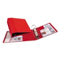Avery 79584 Heavy-Duty 4 in. Capacity 11 in. x 8.5 in. 3-Ring Non-View Binder with DuraHinge - Red image number 3