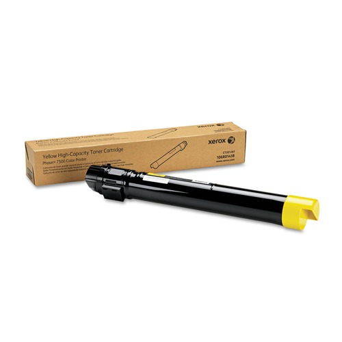 Ink & Toner | Xerox 106R01438 17800 Page Yield High Capacity Toner Cartridge for Phaser 7500 - Yellow image number 0