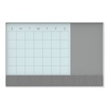 White Boards | U Brands 3197U00-01 35 in. x 23 in. Monthly View 3-N-1 Magnetic Glass Dry Erase Combo Board - White Aluminum image number 0