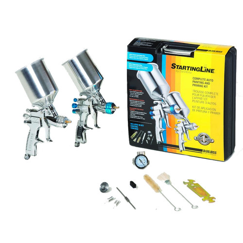 Paint Sprayers | DeVilbiss 802343 StartingLine Complete Auto Painting & Priming Kit image number 0