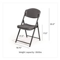 Office Furniture & Lighting | Iceberg 64037 Rough n Ready 18 in. Seat Height Commercial Folding Chair Supports Up to 350 lb - Charcoal Seat/Back/Charcoal Base (4/Pack) image number 4