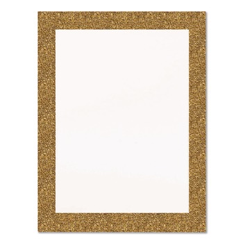Royal Brites 22 in. x 28 in. Heavyweight Glitter Poster Board - White with Gold Border (25/Pack)
