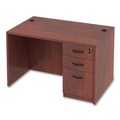  | Alera ALEVA214830MC 47.25 in. x 29.5 in. x 29.63 in. Valencia Series Straight Front Desk Shell - Medium Cherry image number 6