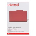 Percentage Off | Universal UNV10213 Bright Colored Pressboard Classification Folders - Legal, Ruby Red (10/Box) image number 0