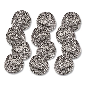 Scotch-Brite Stainless Steel Scrubber - Silver (12/Carton)