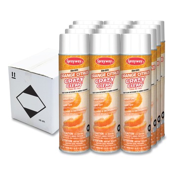 Sprayway 19 oz. Aerosol Spray Orange Citrus Crazy Clean - Orange Scent (12/Carton)