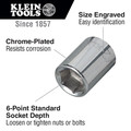 Sockets | Klein Tools 65602 1/4 in. Drive 1/4 in. Standard 6-Point Socket image number 1