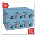 Office Jansan | WypAll 05776 L40 1/4 Fold 12.5 in. x 12 in. Wiper - Blue (56/Box, 12 Boxes/Carton) image number 2