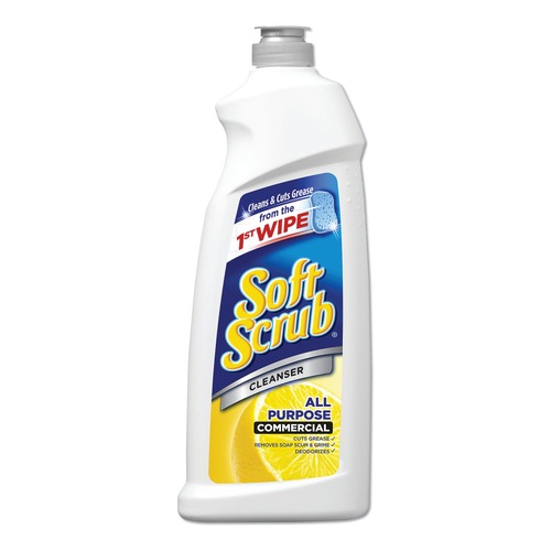 Cleaning & Janitorial Supplies | Soft Scrub 15020 Lemon Scent 36 oz. Bottle All Purpose Commercial Cleanser (6/Carton) image number 0