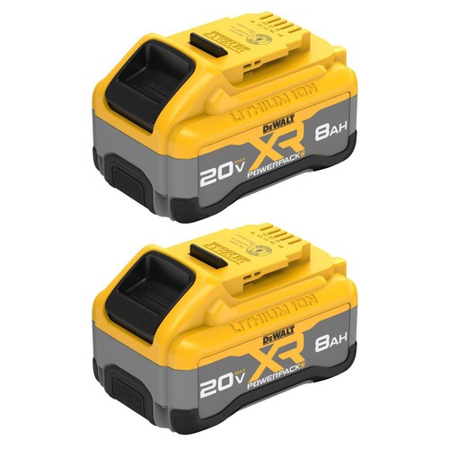 Batteries | Factory Reconditioned Dewalt DCB2108-2R (2) 20V MAX XR POWERPACK 8 Ah Batteries image number 0