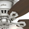 Ceiling Fans | Hunter 53328 52 in. Builder Low Profile Brushed Nickel Ceiling Fan with Light image number 6