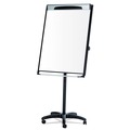 | MasterVision EA48066720 29 in. x 41 in. Platinum Mobile Easel - White Surface/Black Plastic Frame image number 0