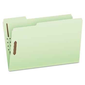 Pendaflex 17187 Heavy-Duty 3 in. Expansion Pressboard Folders with Embossed Fasteners - Legal Size, Green (25/Box)