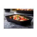 Food Trays, Containers, and Lids | Pactiv Corp. NV2GRT2786B 8.4 in. x 5.6 in. x 1.4 in. 27 oz. EarthChoice Versa2Go Plastic Microwaveable Container - Black/Clear (150/Carton) image number 2