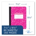 Notebooks & Pads | Roaring Spring 97227 9.75 in. x 7.5 in. Sheets Grade School Ruled Composition Book - Magenta Marble Cover (48/Carton) image number 4