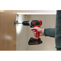 Black & Decker BCD702C1 20V MAX Brushed Lithium-Ion 3/8 in. Cordless Drill Driver Kit (1.5 Ah) image number 8