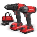 Combo Kits | Factory Reconditioned Craftsman CMCK200C2R 20V Variable Speed Lithium-Ion 1/2 in. Cordless Drill Driver and 1/4 in. Impact Driver Combo Kit with 2 Batteries (1.3 Ah) image number 0