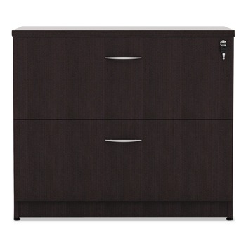 Alera Valencia Series 34 in. x 22.75 in. x 29.5 in. Legal/Letter-Size 2-Drawer Lateral File - Espresso