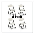 Office Chairs | Iceberg 64033 Rough n Ready 18 in. Seat Height Commercial Folding Chair Supports Up to 350 lb - Platinum Granite Seat/Back/Black Base (4/Pack) image number 3