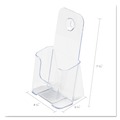 Desk Shelves | Deflecto 77501 4.25w x 3.25d x 7.75h Leaflet Size DocuHolder for Countertop/Wall-Mount - Clear image number 5