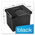 Office Jansan | Pendaflex 41742 13.88 in. x 14 in. x 11.13 in. Portable Letter File Boxes - Black image number 2