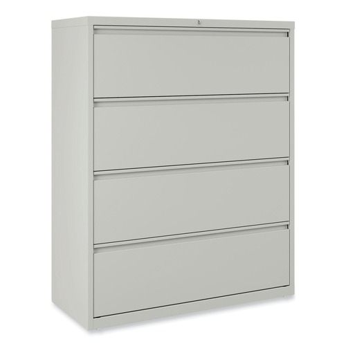 Alera 25510 Four-Drawer 42 in. x 19-1/4 in. x 53-1/4 in. Lateral File Cabinet - Light Gray image number 0
